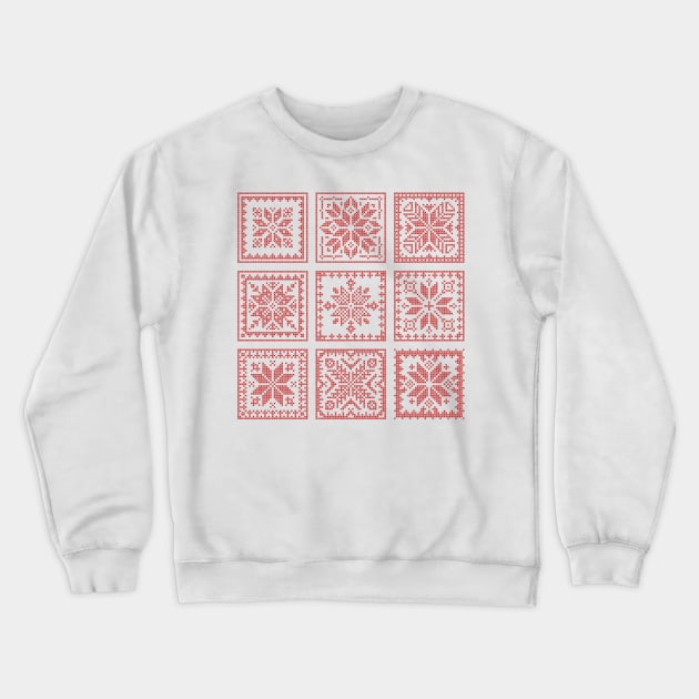 Christmas embroidered plaid Crewneck Sweatshirt by Slanapotam